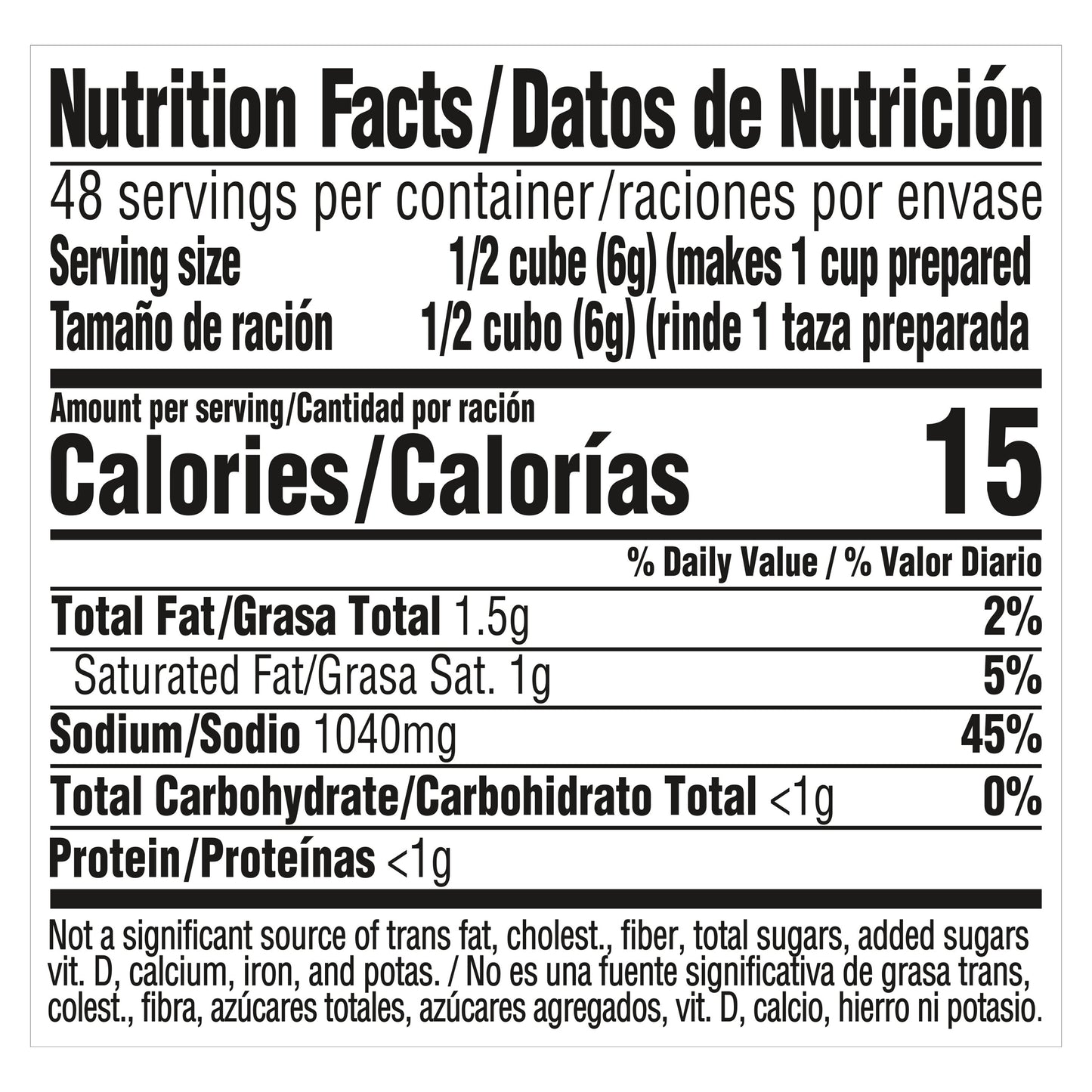 Cubitos de caldo de pollo Knorr, 24 unidades (264 g cada una).