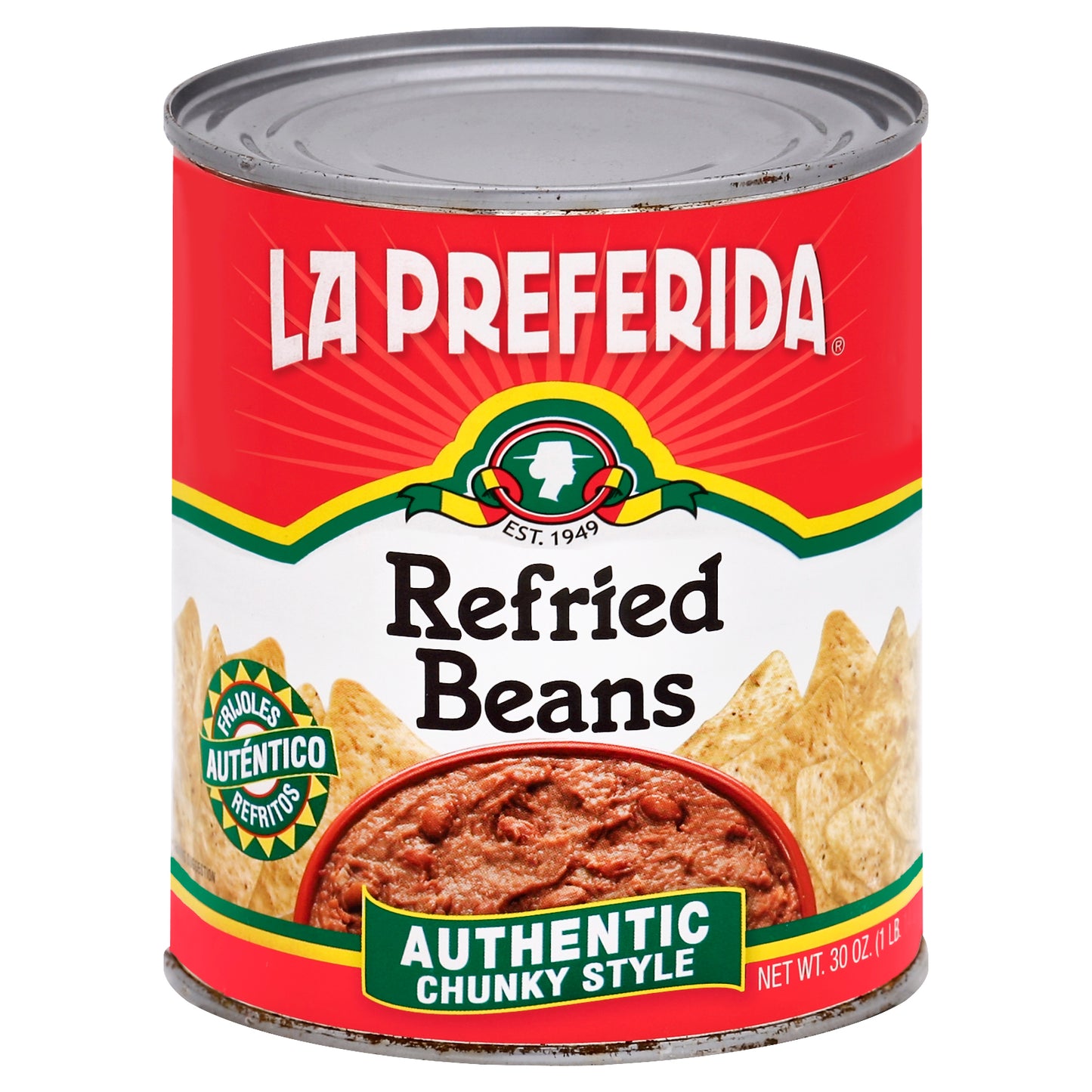 La Preferida Refried Beans 30 oz - Chunky