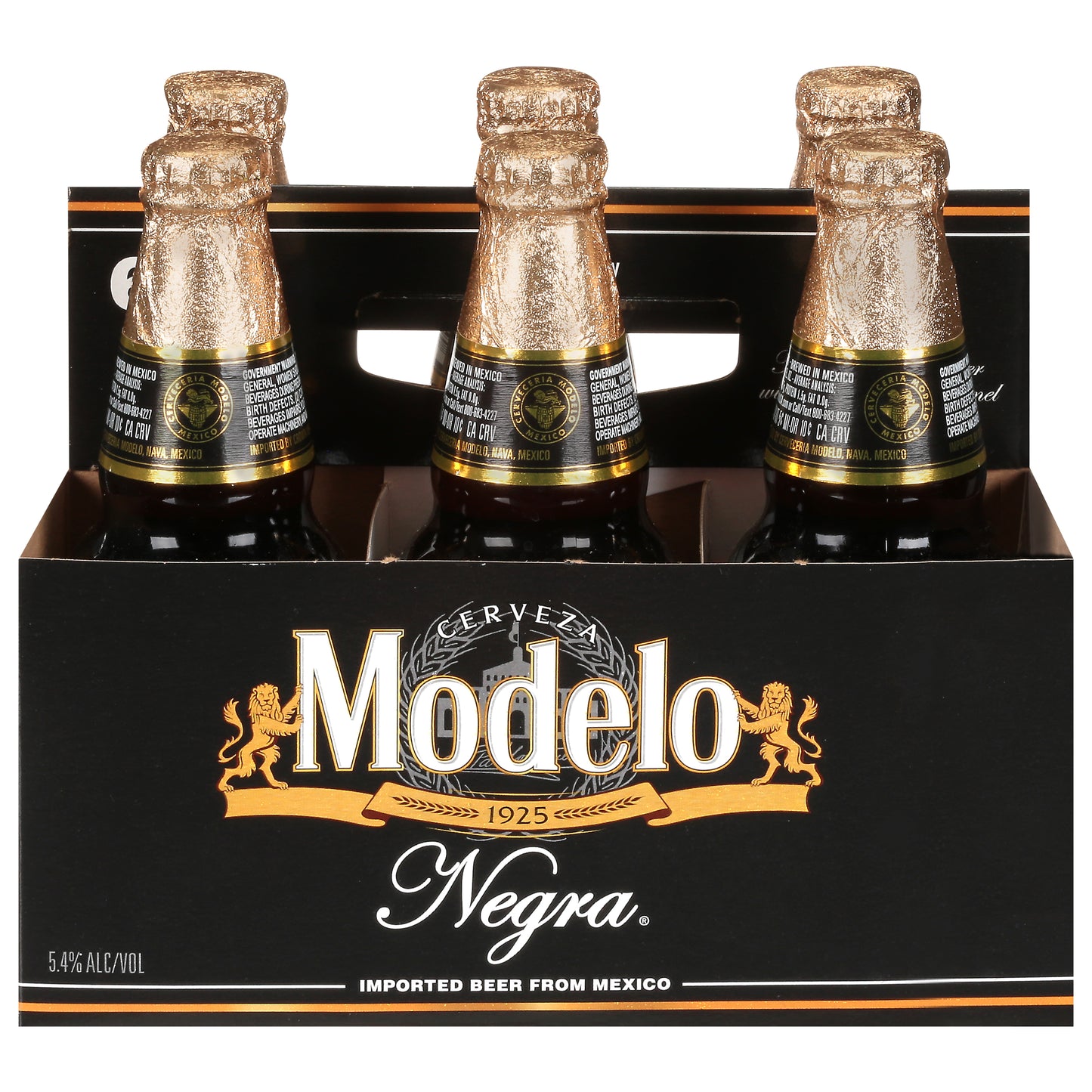 Cerveza Modelo Negra, botellas de 6 a 12 onzas líquidas