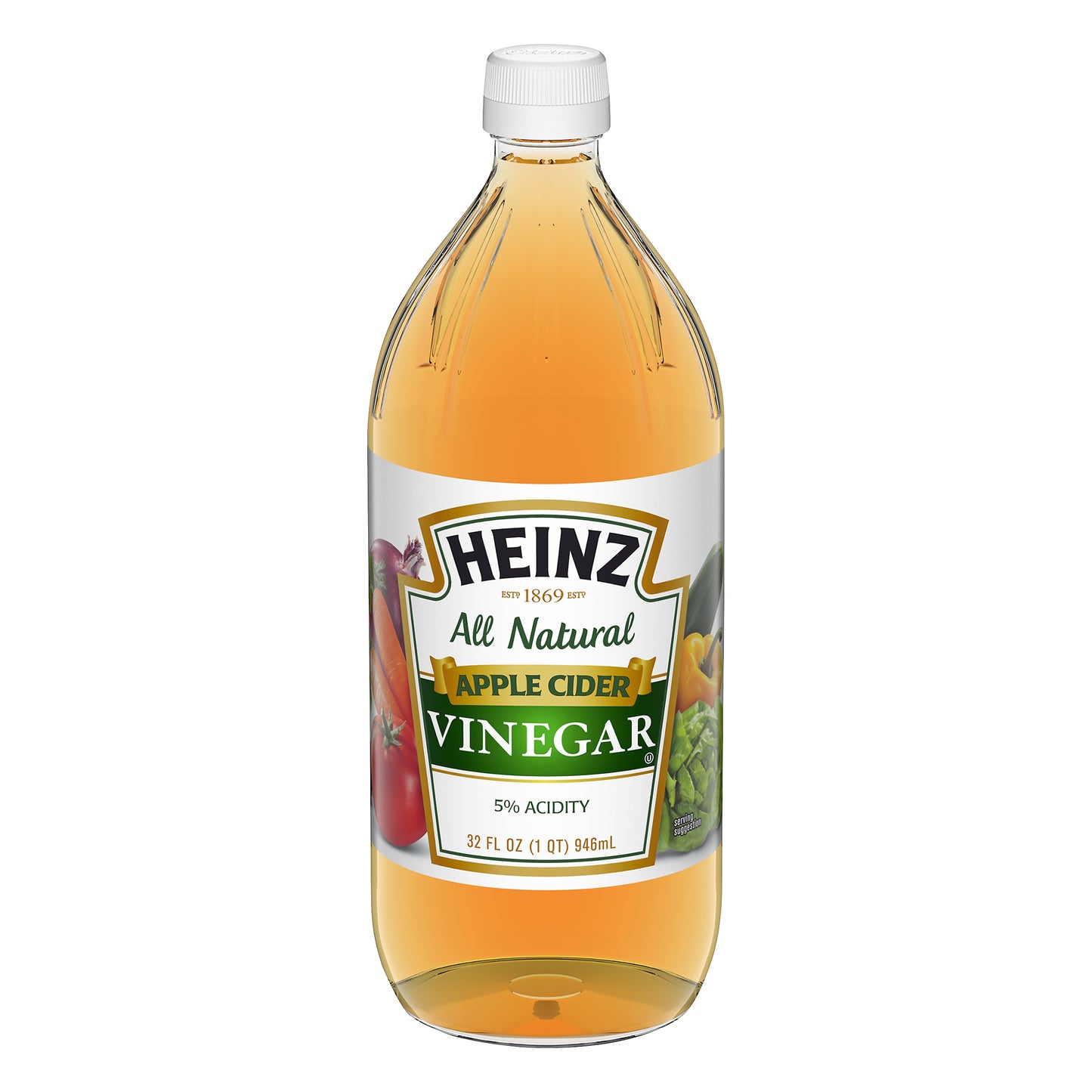 Vinagre de sidra de manzana Heinz, botella de 946 ml (32 onzas líquidas)