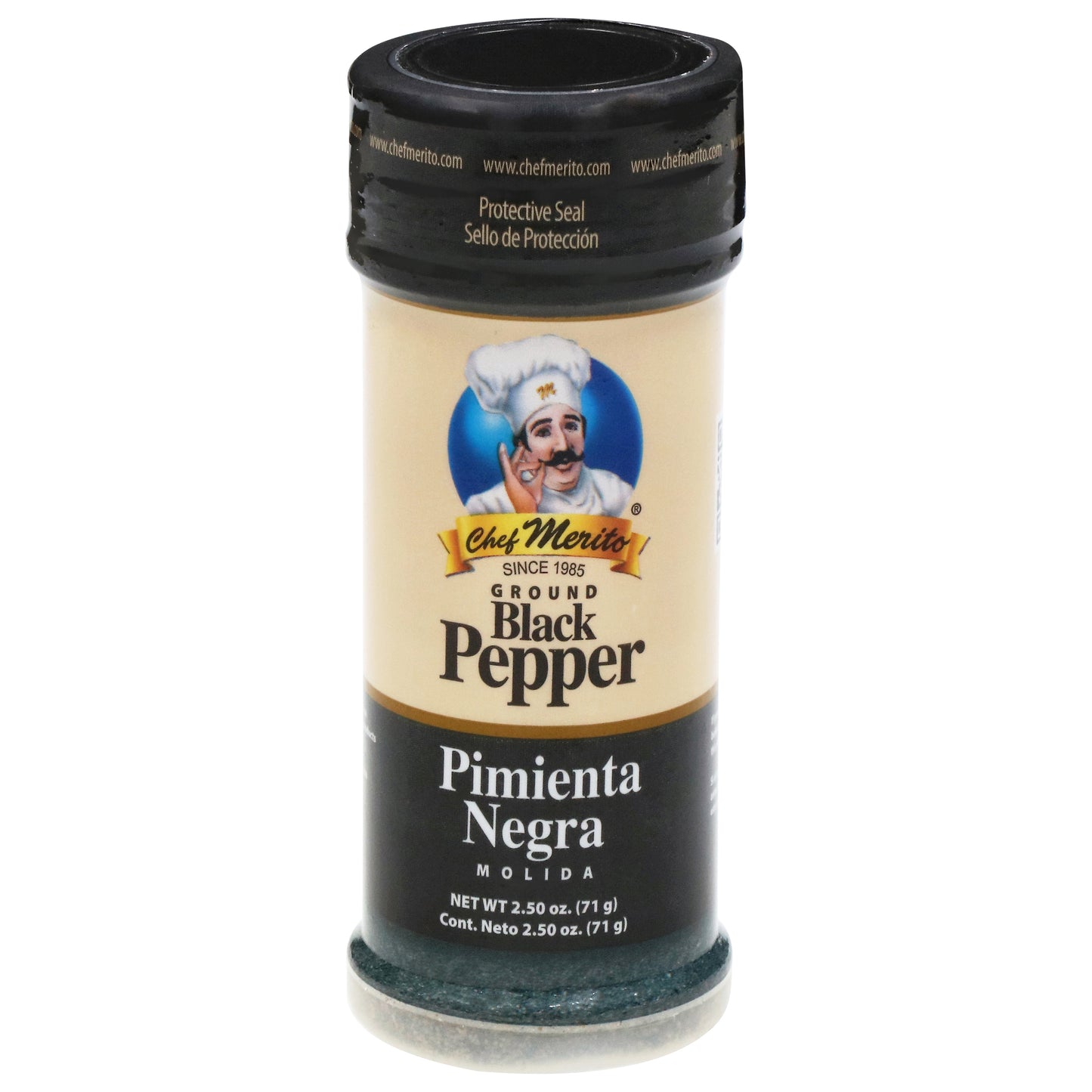 Chef Merito Ground Black Pepper 2.50 oz
