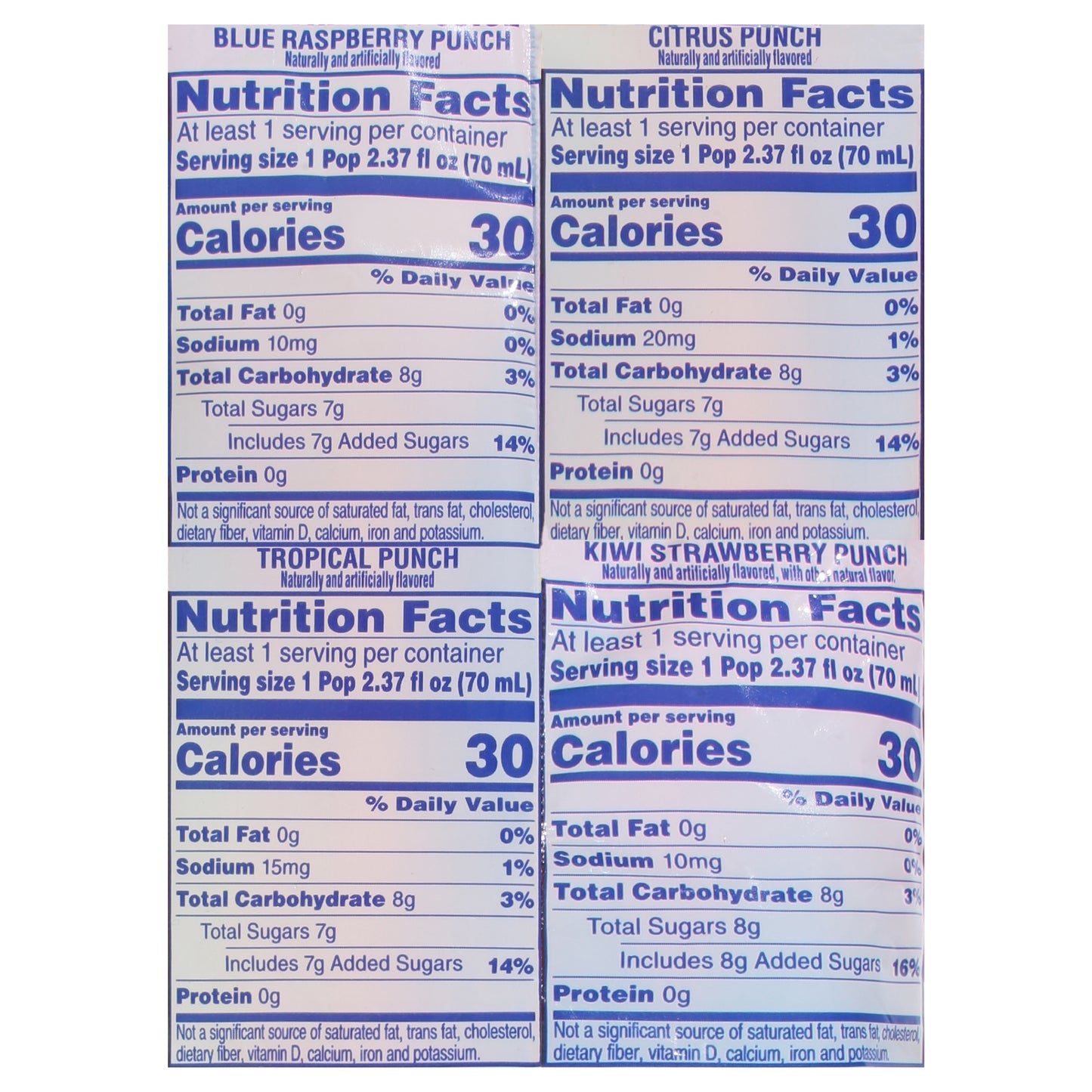 Paletas heladas Tampico Regular Mix 8 - 2.37 onzas líquidas