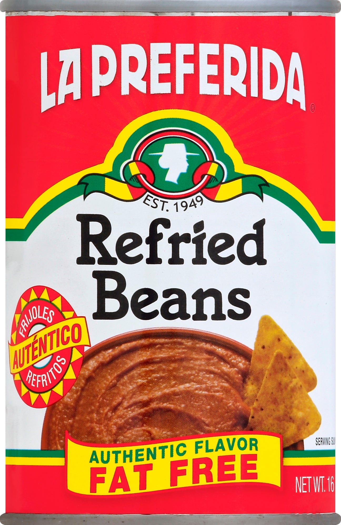 La Preferida Refried Beans 16 oz - Authentic Flavor Fat Free