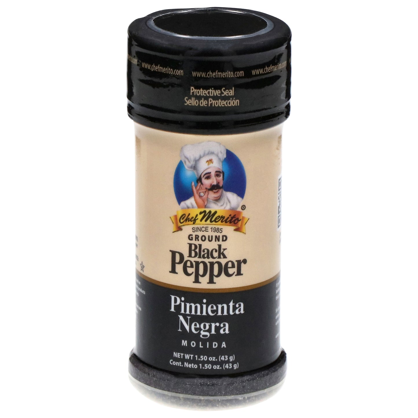 Chef Merito Ground Black Pepper 1.50 oz