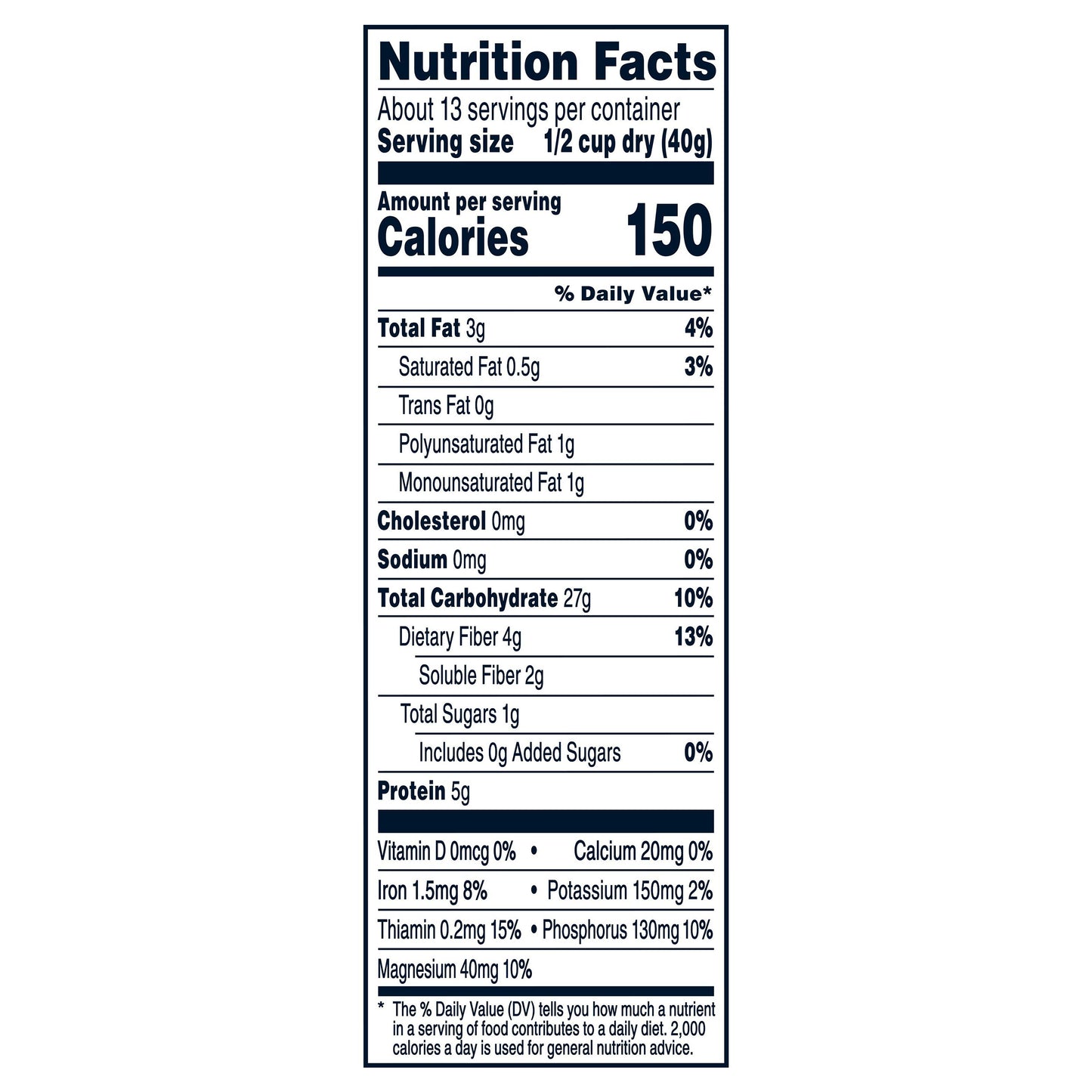 Avena integral Quaker de cocción rápida en 1 minuto (18 oz)