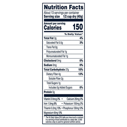 Avena integral Quaker de cocción rápida en 1 minuto (18 oz)