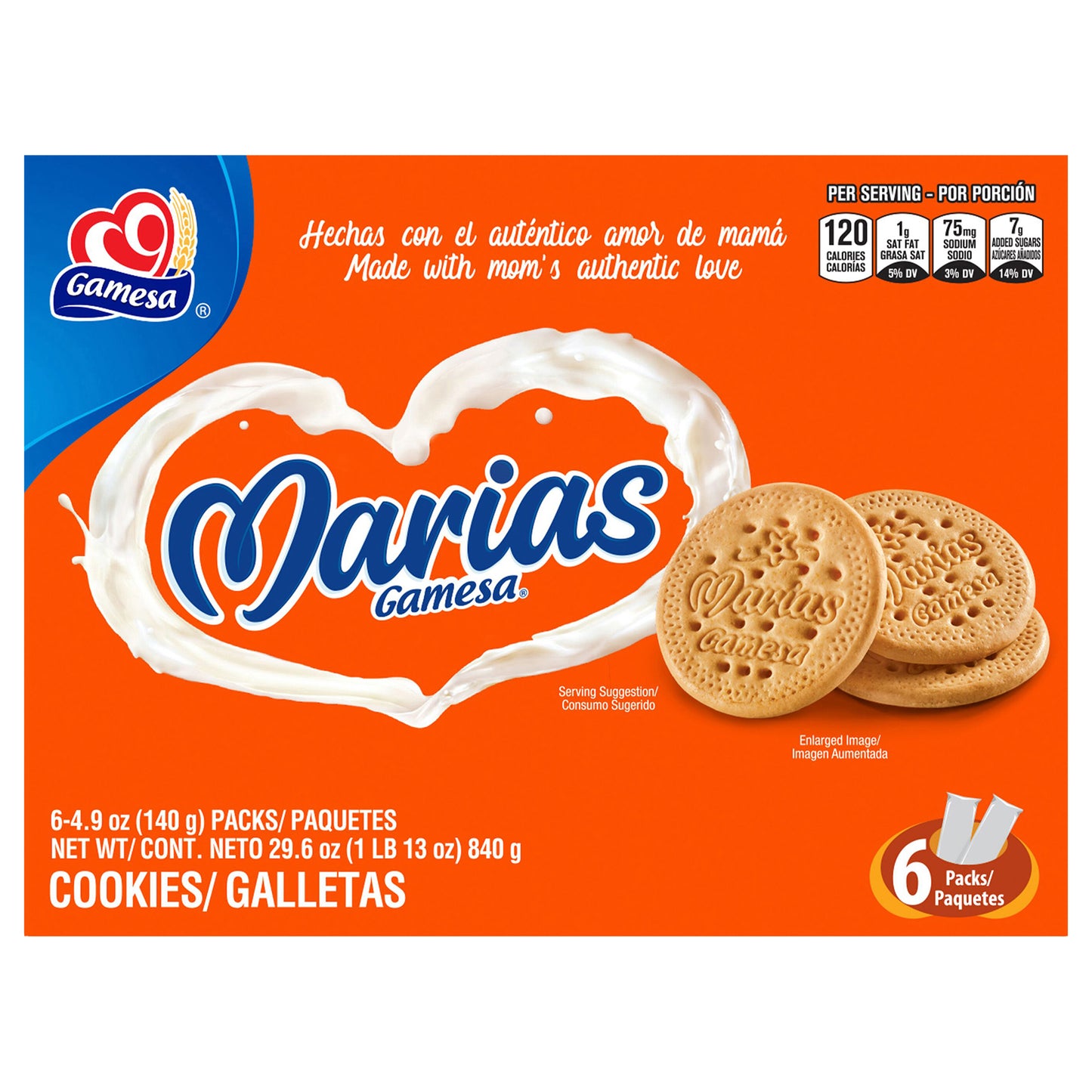 Galletas Gamesa Marias 4.9 oz, 6 unidades