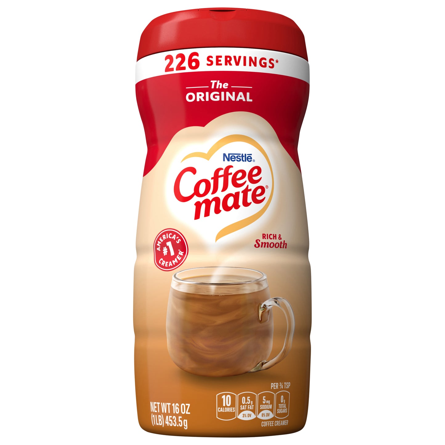 COFFEE-MATE Crema de café en polvo original Nestlé 16 oz.