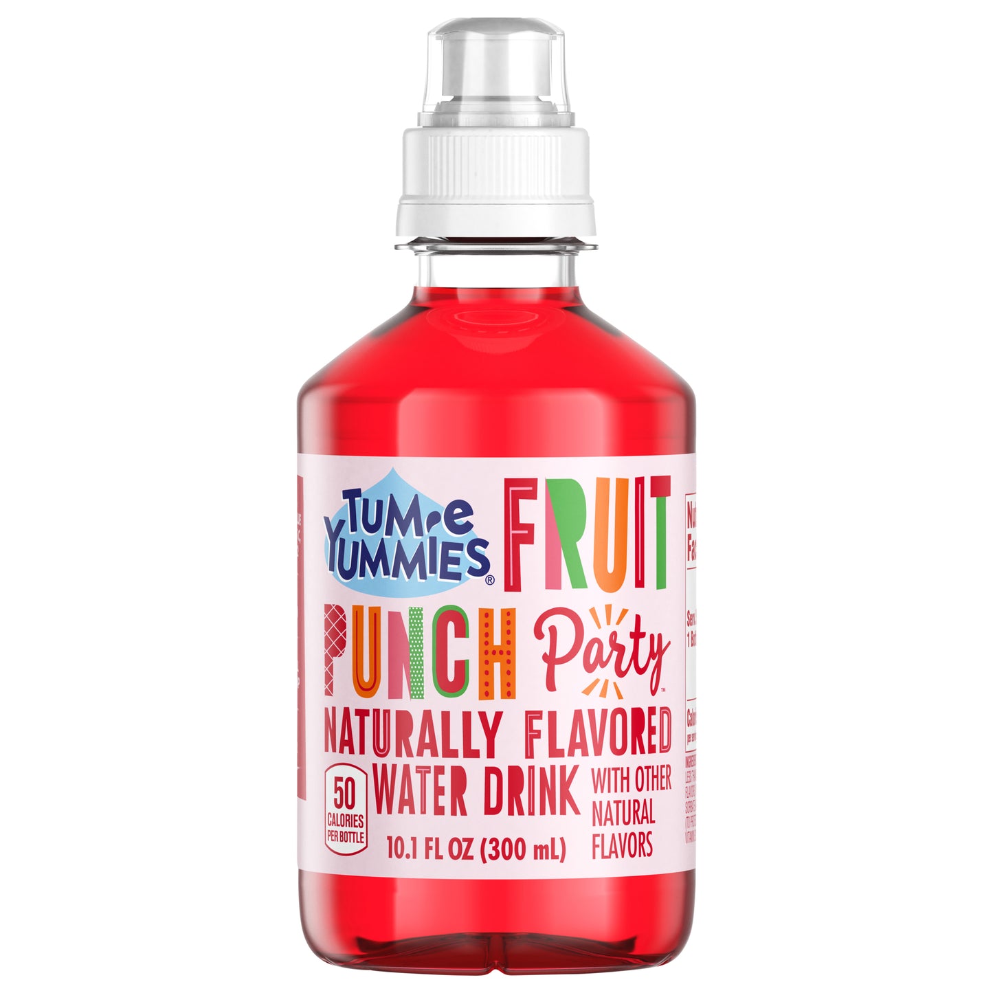 Tum-E Yummies Fruit Punch Party, bebida de agua con sabor natural a frutas, 296 ml (10.1 onzas líquidas)