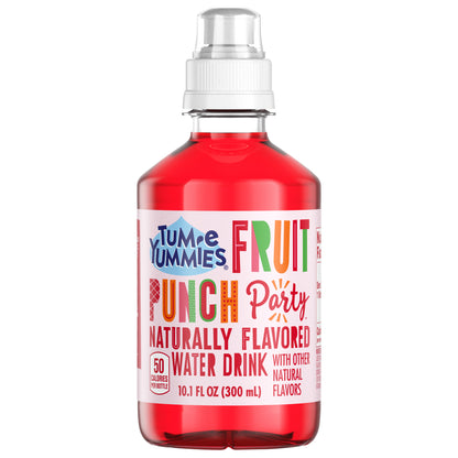 Tum-E Yummies Fruit Punch Party, bebida de agua con sabor natural a frutas, 296 ml (10.1 onzas líquidas)