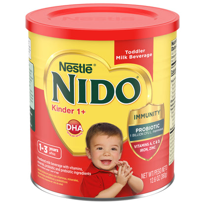 Nido Toddler Kinder 1+ Bebida de leche en polvo para niños pequeños, 357 g