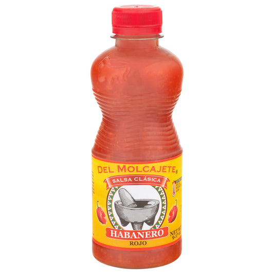Del Molcajete Rojo Extreme Habanero Salsa Clasica 9.17 oz