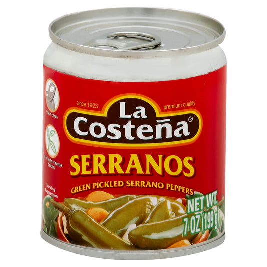 La Costeña Chiles Serranos 7 oz