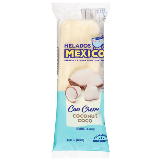Barra de helado de coco premium Helados México 3.75 onzas líquidas
