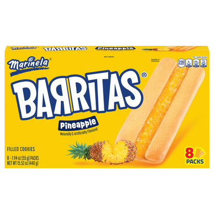 Marinela Barritas Pineapple Filled Cookies, 8 packs, 15.52 oz