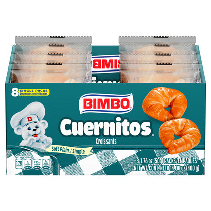 Croissants simples Bimbo Cuernitos, paquete de 8, 400 g