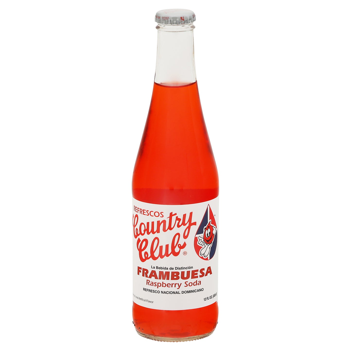 Country Club Raspberry Soda 12 fl oz Bottle