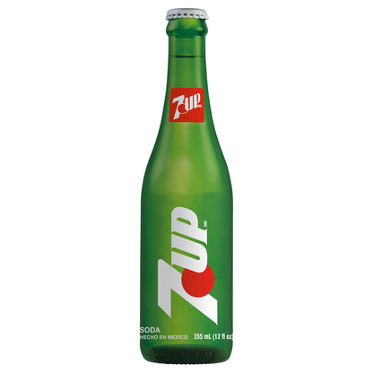 7UP - Made in Mexico Lemon lime Soda, 12 fl oz glass bottle