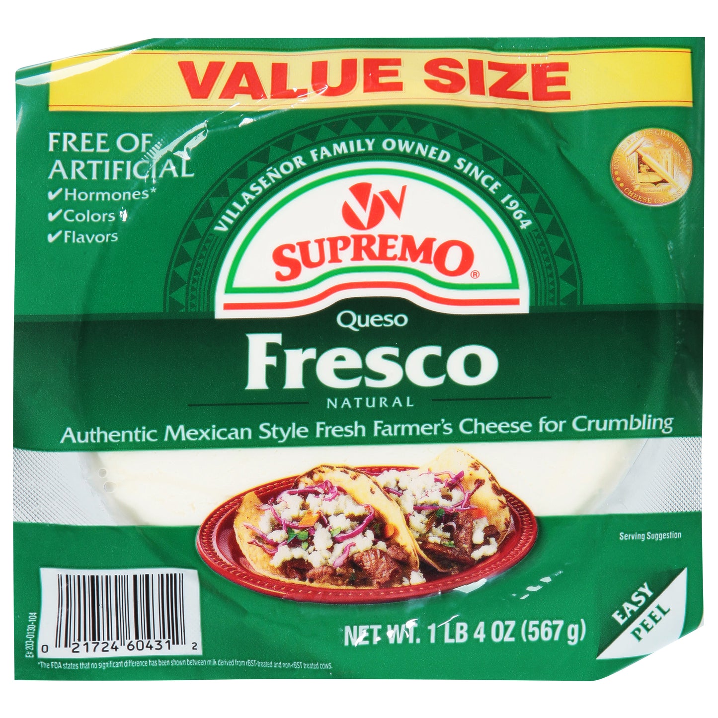 Queso Fresco Supremo, tamaño económico (20 oz)