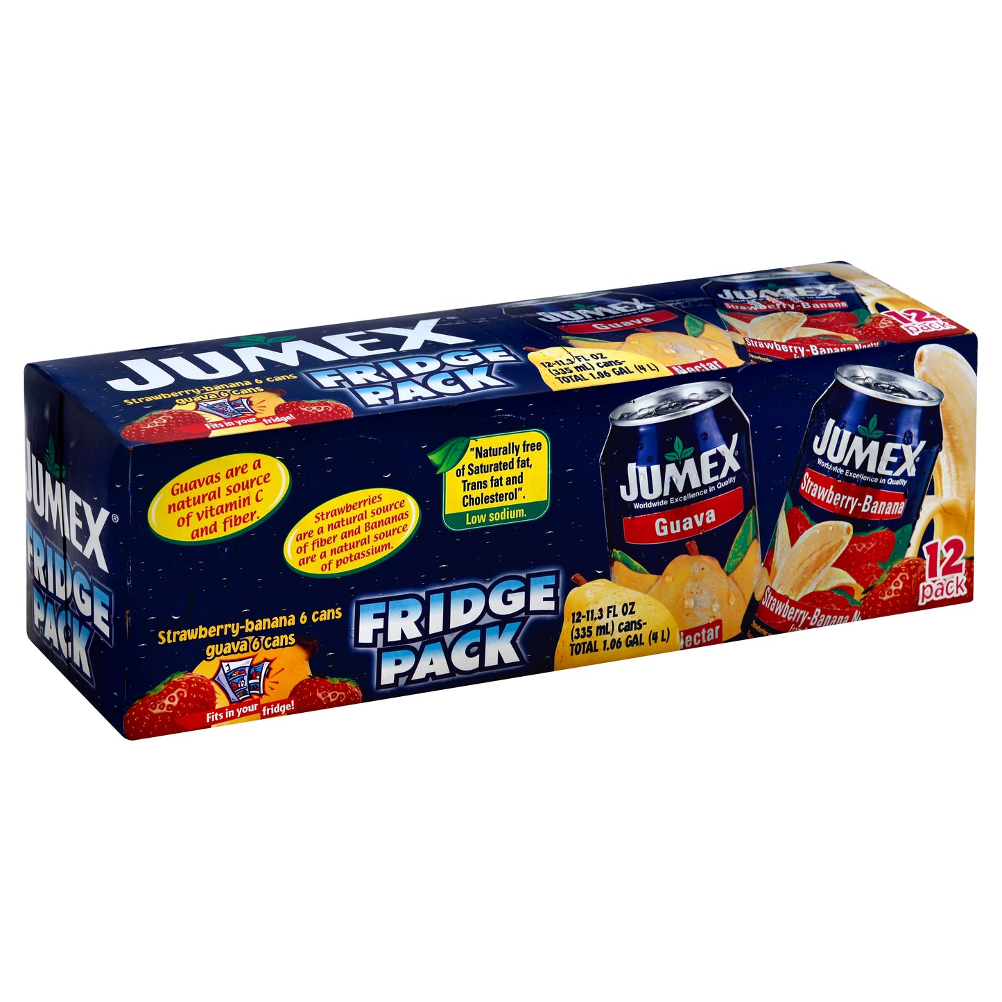 Néctar Jumex 12 unidades - Fresa-plátano 6 latas, guayaba 6 latas