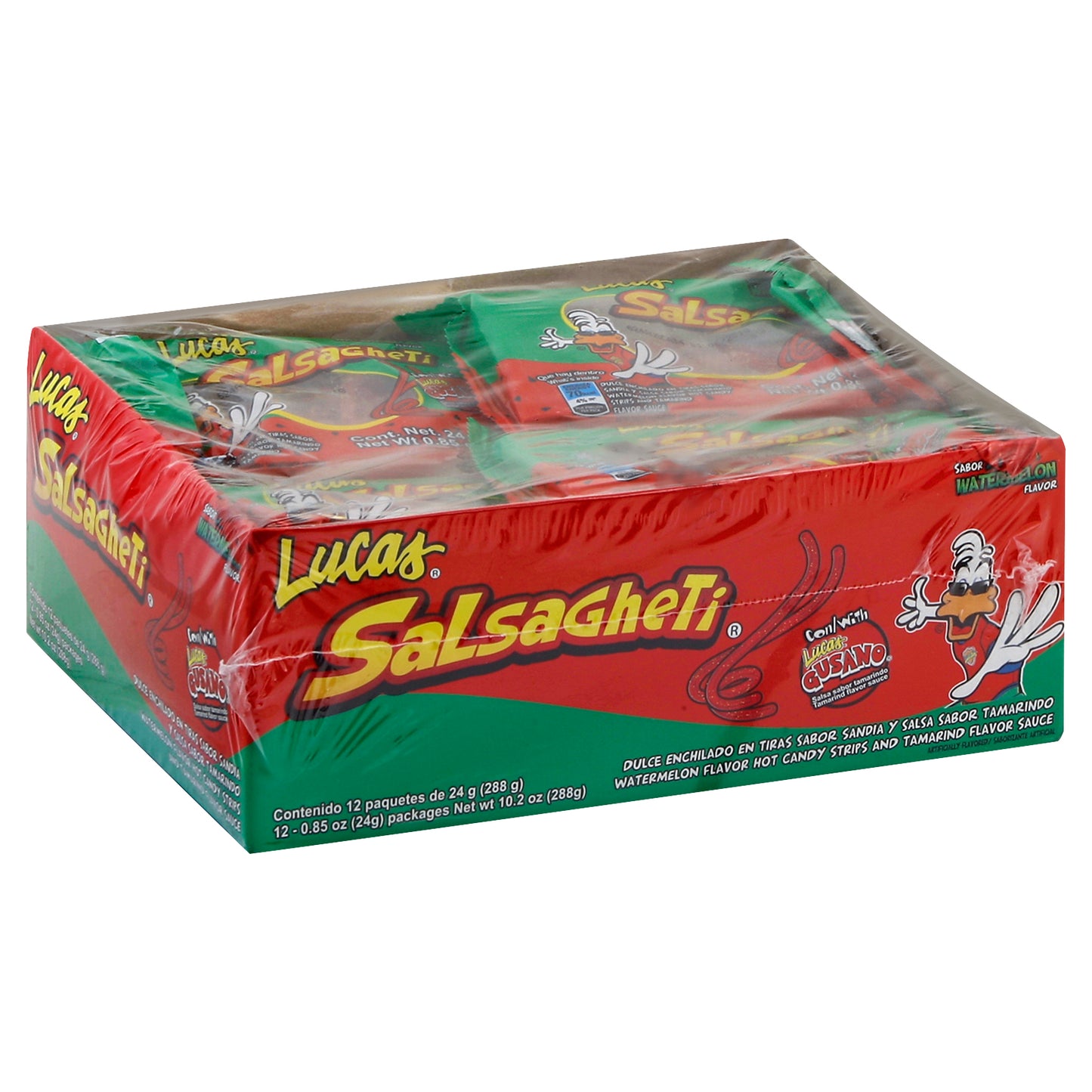 Tiras de caramelo de sandía Lucas Candy, 12 unidades