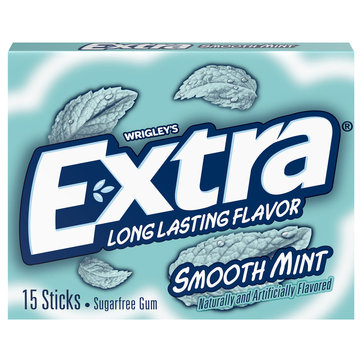 EXTRA Gum Smooth Mint Sugar Free Chewing Gum, Single Pack, 15 Stick