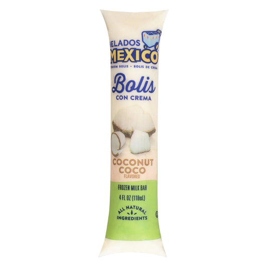 Helados Mexico Premium Coconut Flavored Frozen Milk Bar 4 fl oz
