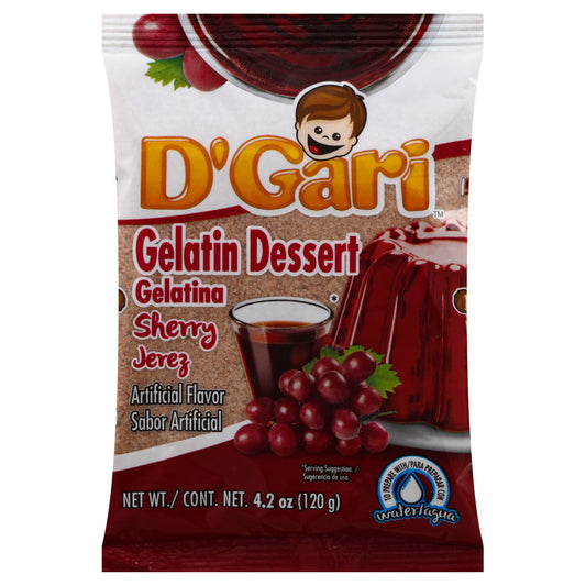 D'Gari Gelatin Dessert 4.2 oz - Sherry