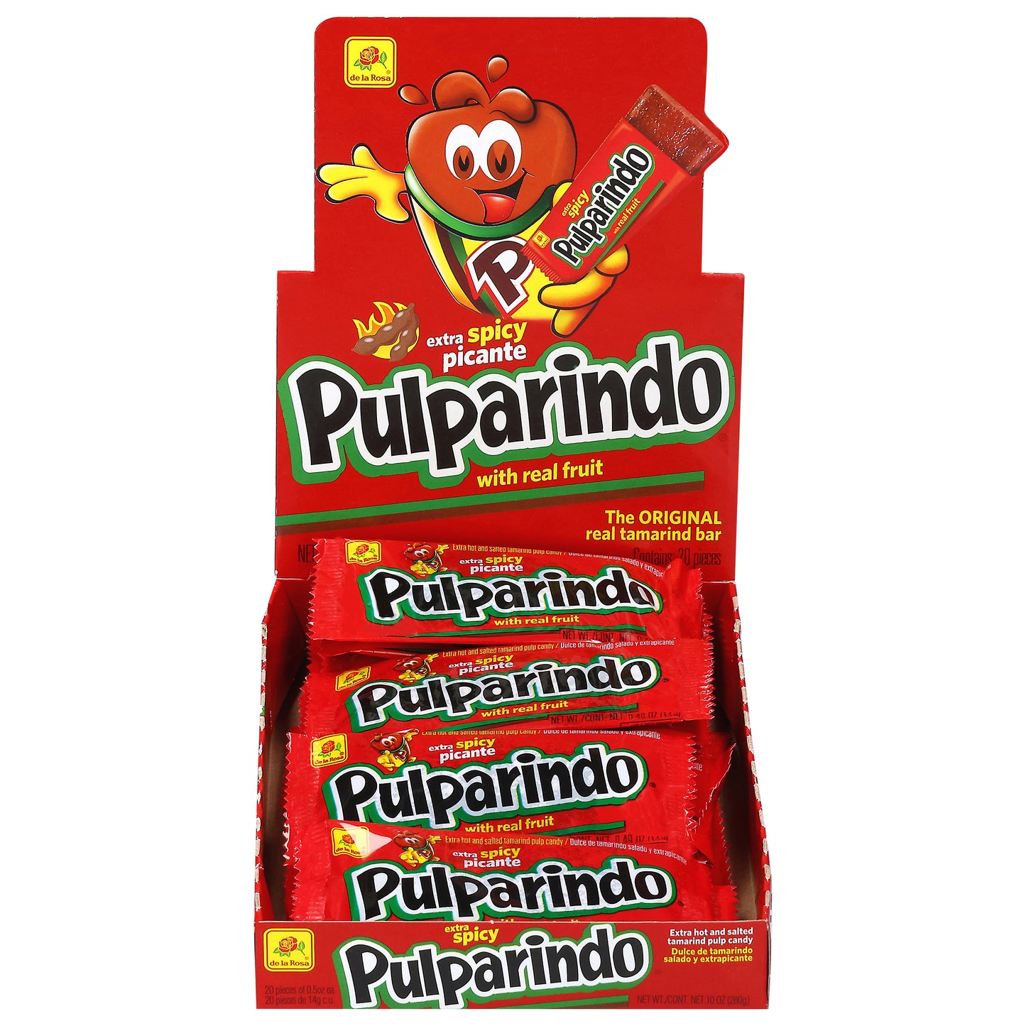 De La Rosa The Original Extra Spicy Tamarind Bar 20 Pieces