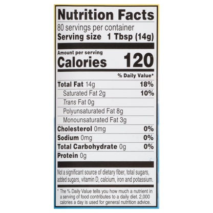 Aceite vegetal puro Crisco, 40 onzas líquidas