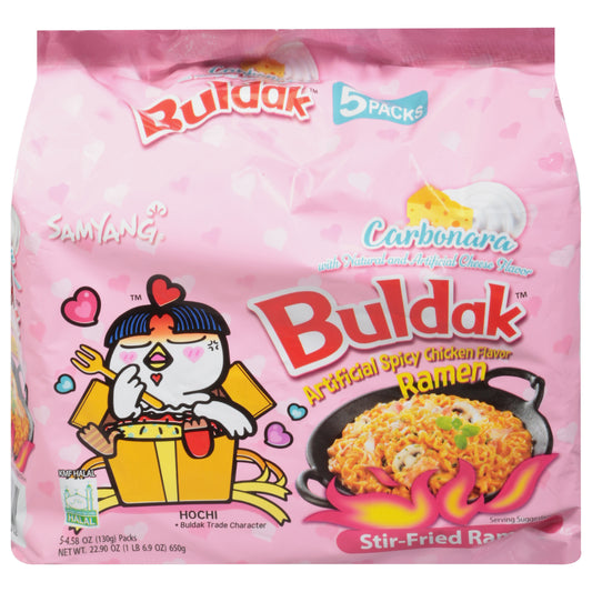 Samyang Buldak Stir-Fried Carbonara Ramen Pack 5 ea