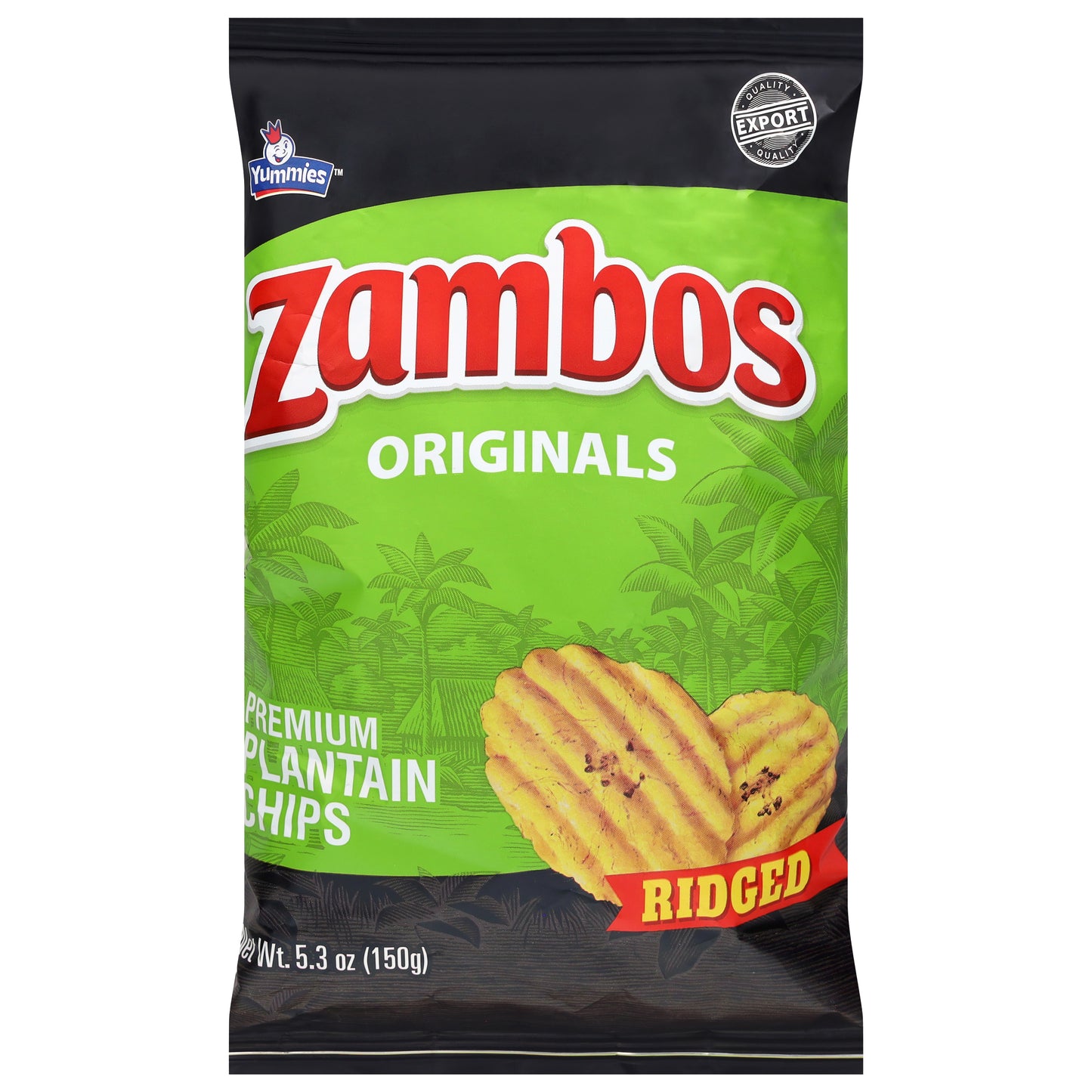 Yummies Zambos Premium Ridged Originals Plantain Chips 5.3 oz