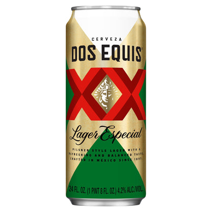 Cerveza Dos Equis Lager Especial Lata de 24 fl oz