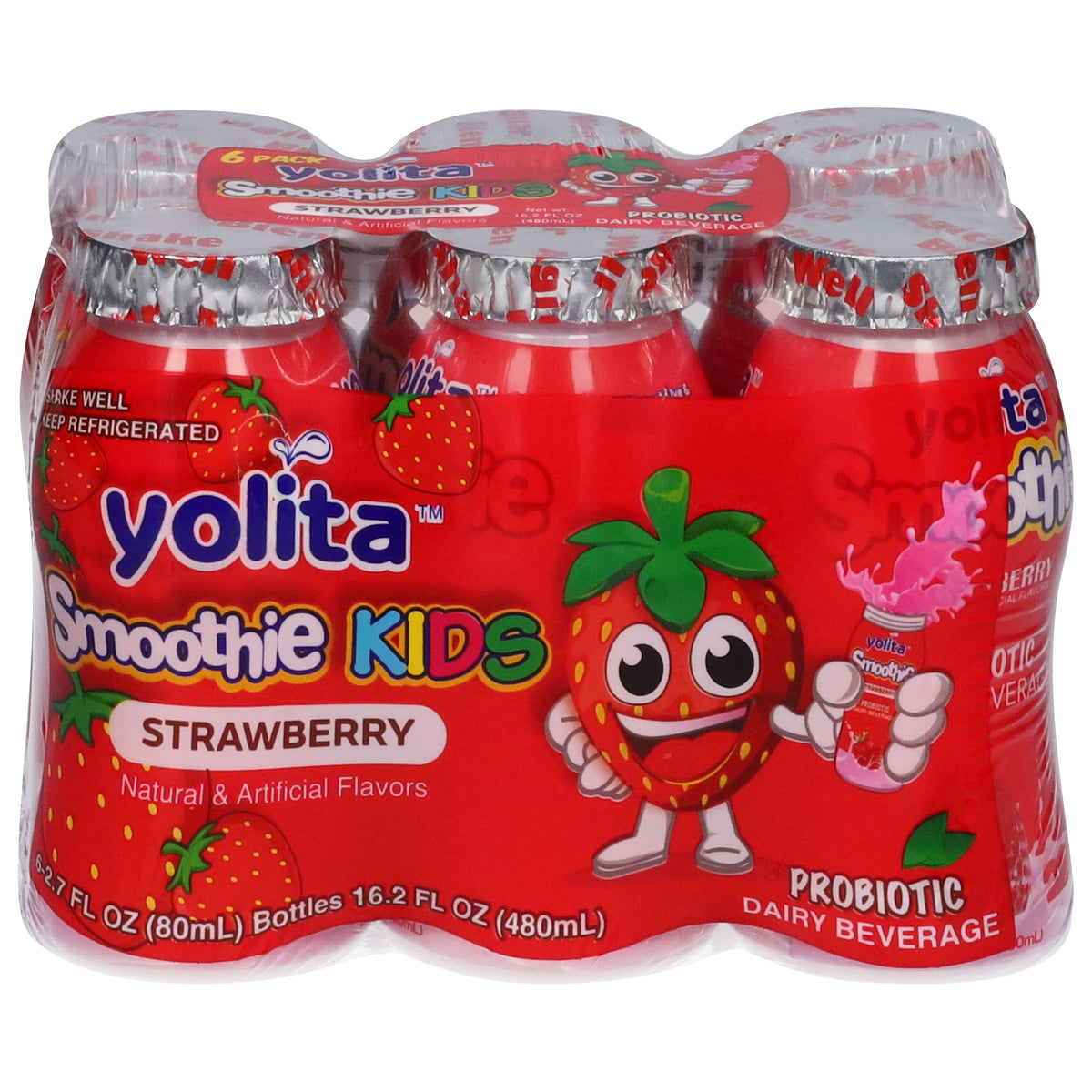 Yolita Kids Strawberry Smoothie 6 - 2.7 fl oz Bottles