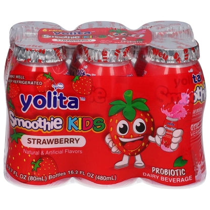 Yolita Kids Strawberry Smoothie 6 - 2.7 fl oz Bottles