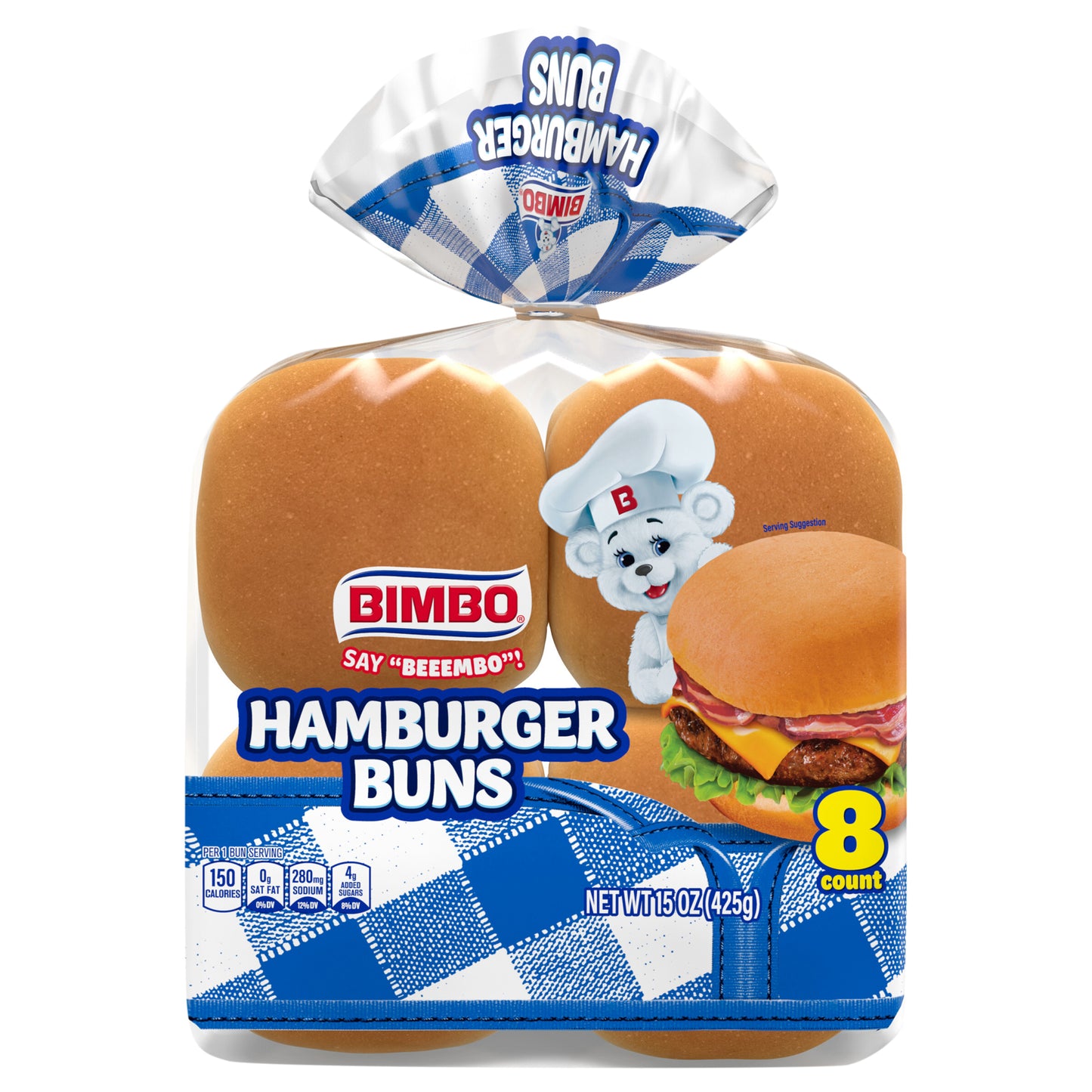 Panecillos para hamburguesa Bimbo Bimbollos, paquete de 8, 425 g