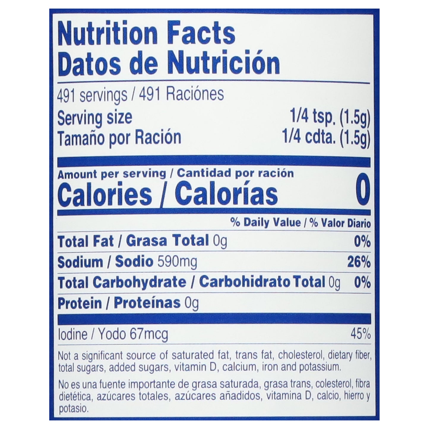 Goya Iodized Salt 26 oz