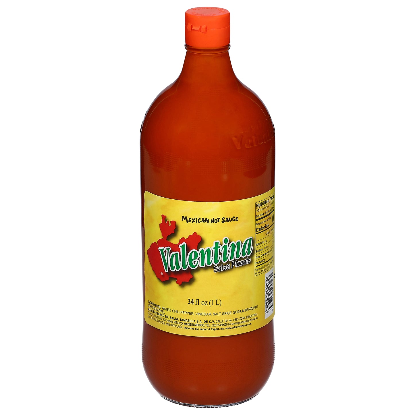 Salsa picante mexicana Valentina de 34 onzas líquidas