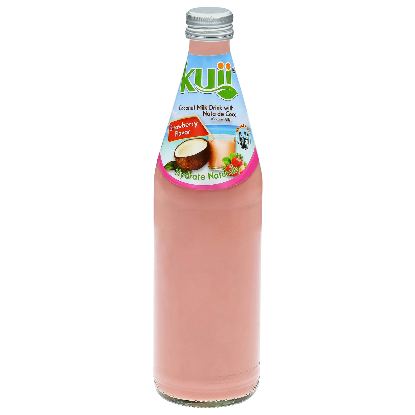 Kuii Strawberry Flavor Coconut Milk Drink with Coconut Jelly 16.4 fl oz