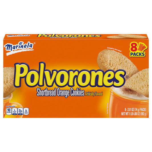 Galletas de mantequilla con sabor a naranja Marinela Polvorones, 8 unidades, 595 g
