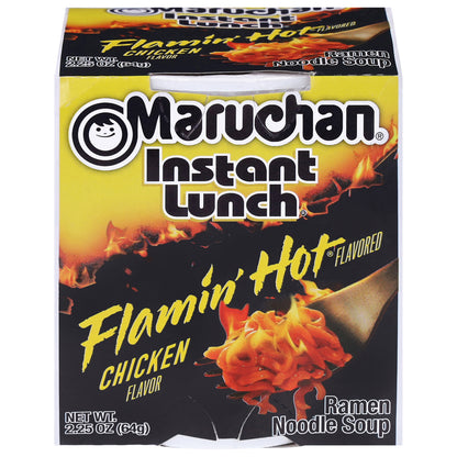 Maruchan Instant Lunch Flamin' Hot Flavored Chicken Flavor Ramen Noodle Soup 2.25 oz