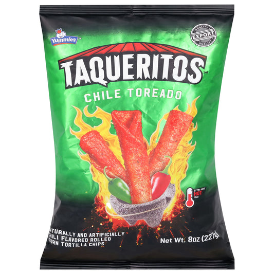 Yummies Taqueritos Chile Toreado Corn Tortilla Chips 8 oz