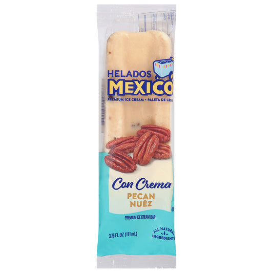 Barra de helado de nuez pecana premium Helados México 3.75 onzas líquidas