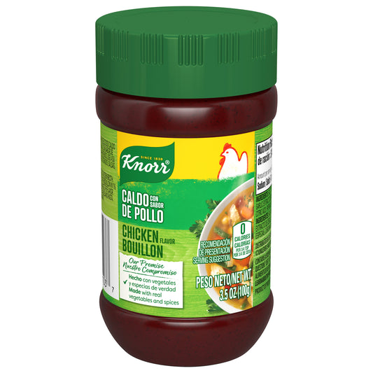 Caldo de pollo granulado Knorr de 3.5 oz sabor a pollo