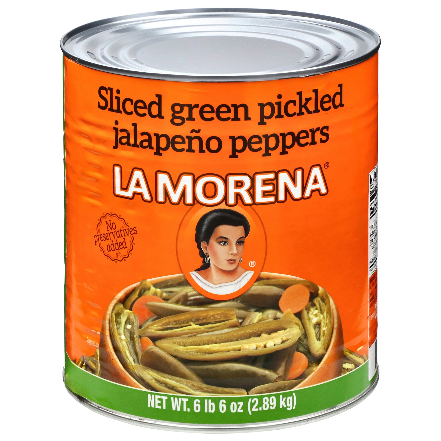 La Morena Sliced Green Pickled Jalapeno Peppers 102 oz