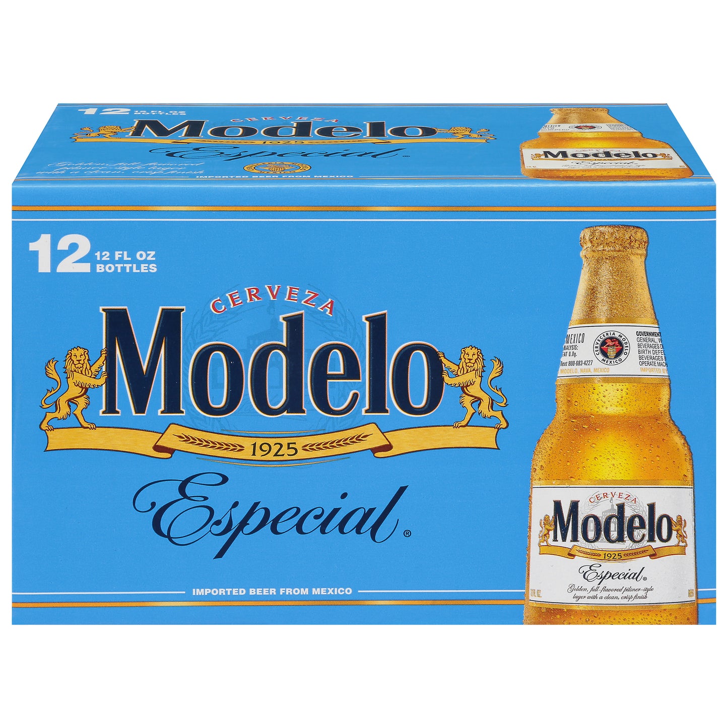 Cerveza Modelo Especial, 12 botellas de 12 onzas líquidas