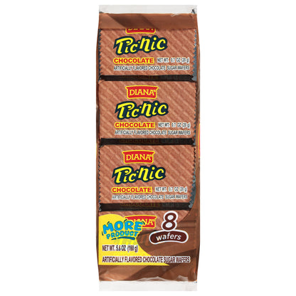 Diana Ticnic Chocolate Wafers 8 - 0.7 oz Each