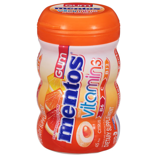 Mentos Sugarfree Citrus Gum with Vitamins 45 ea