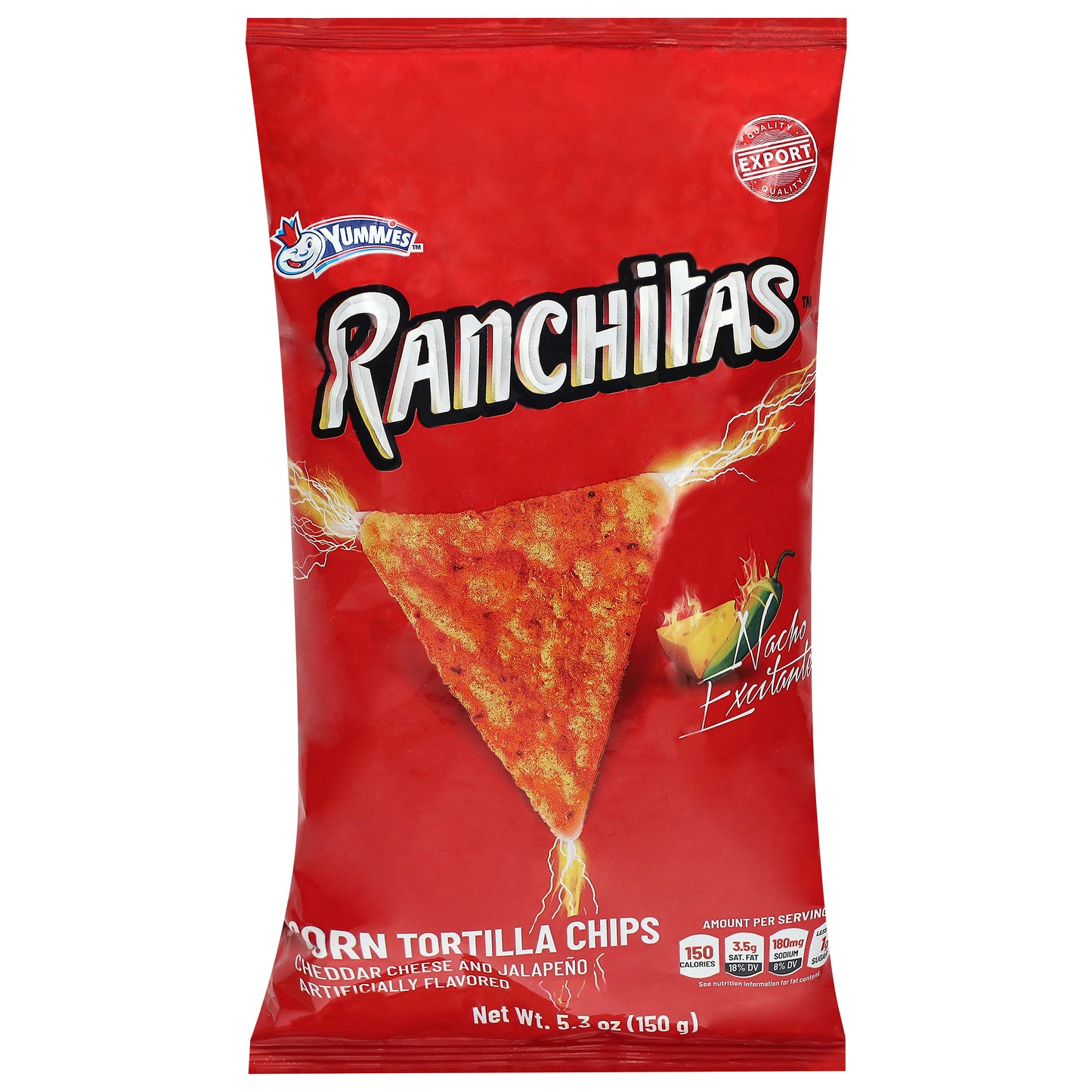 Yummies Ranchitas Cheddar Cheese and Jalapeno Corn Tortilla Chips 5.3 oz