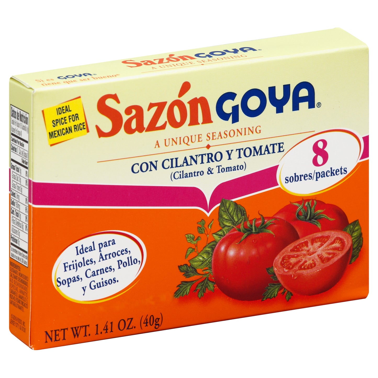 Sazón Goya Cilantro y tomate condimento 8 unidades
